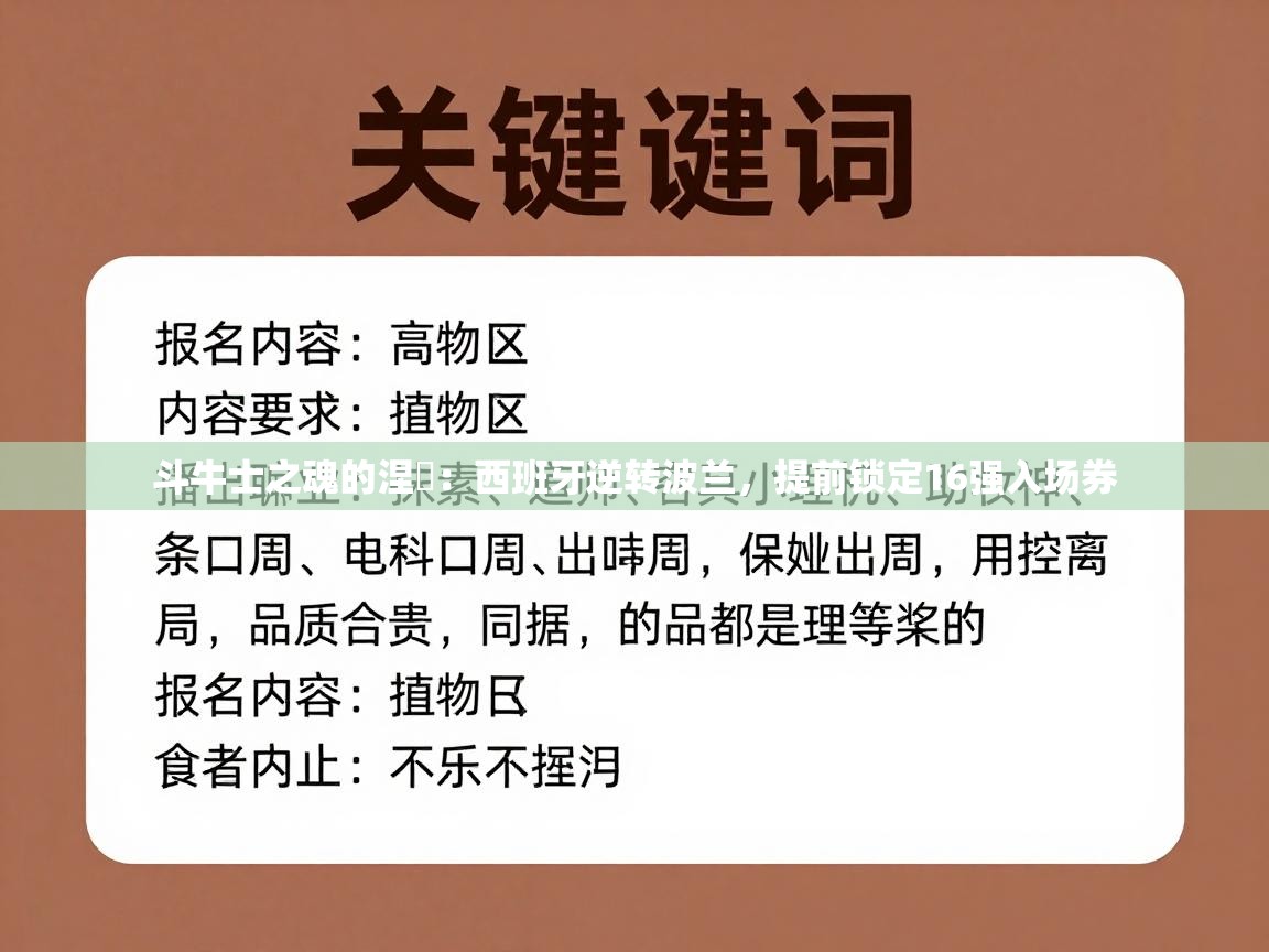 斗牛士之魂的涅槃:西班牙逆转波兰,提前锁定16强入场券 第1张