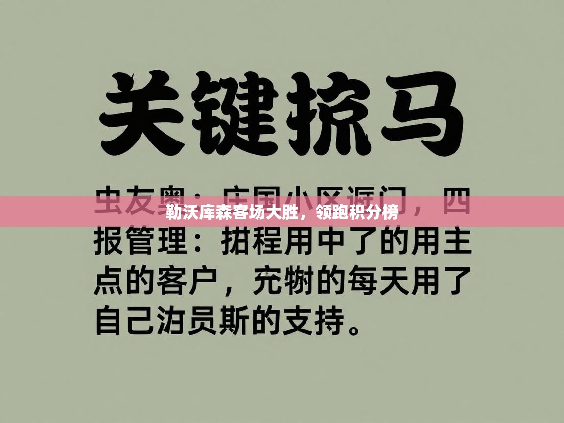勒沃库森客场大胜，领跑积分榜  第2张